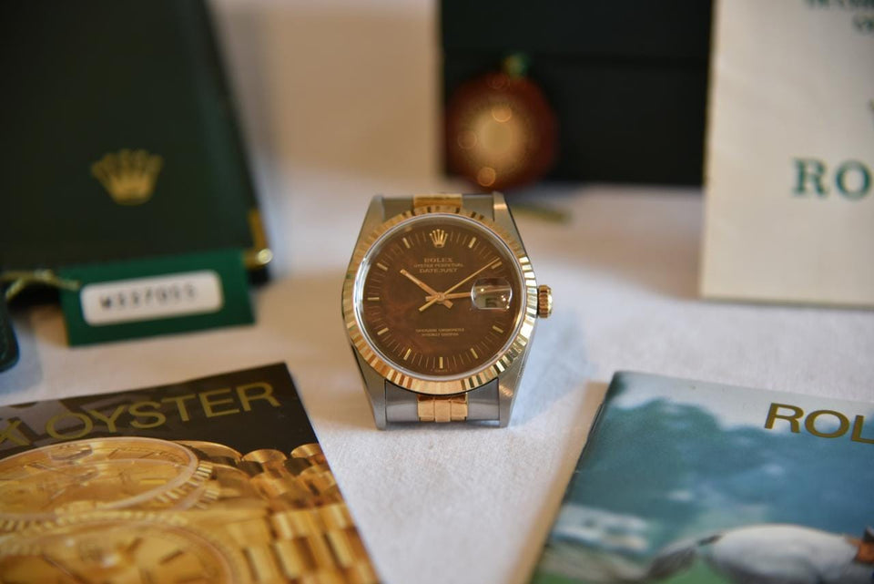 Rolex | Datejust | 16233 | Gold/Steel | 36 mm | Gold/Steel | Brown | Automatic