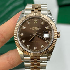 Rolex | Datejust | 126331G | Rose gold | 41 mm | Rose gold | Brown | Automatic