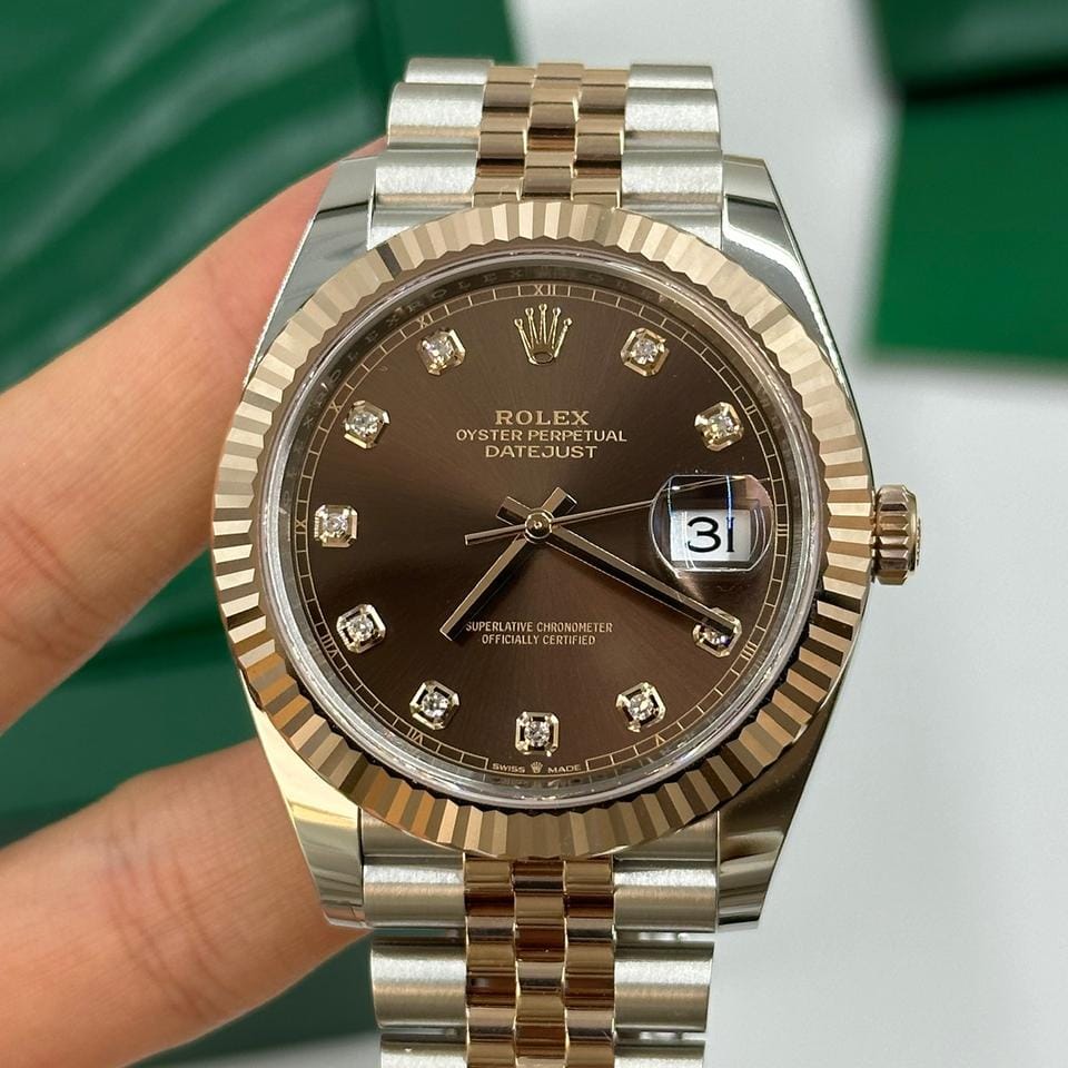 Rolex | Datejust | 126331G | Rose gold | 41 mm | Rose gold | Brown | Automatic
