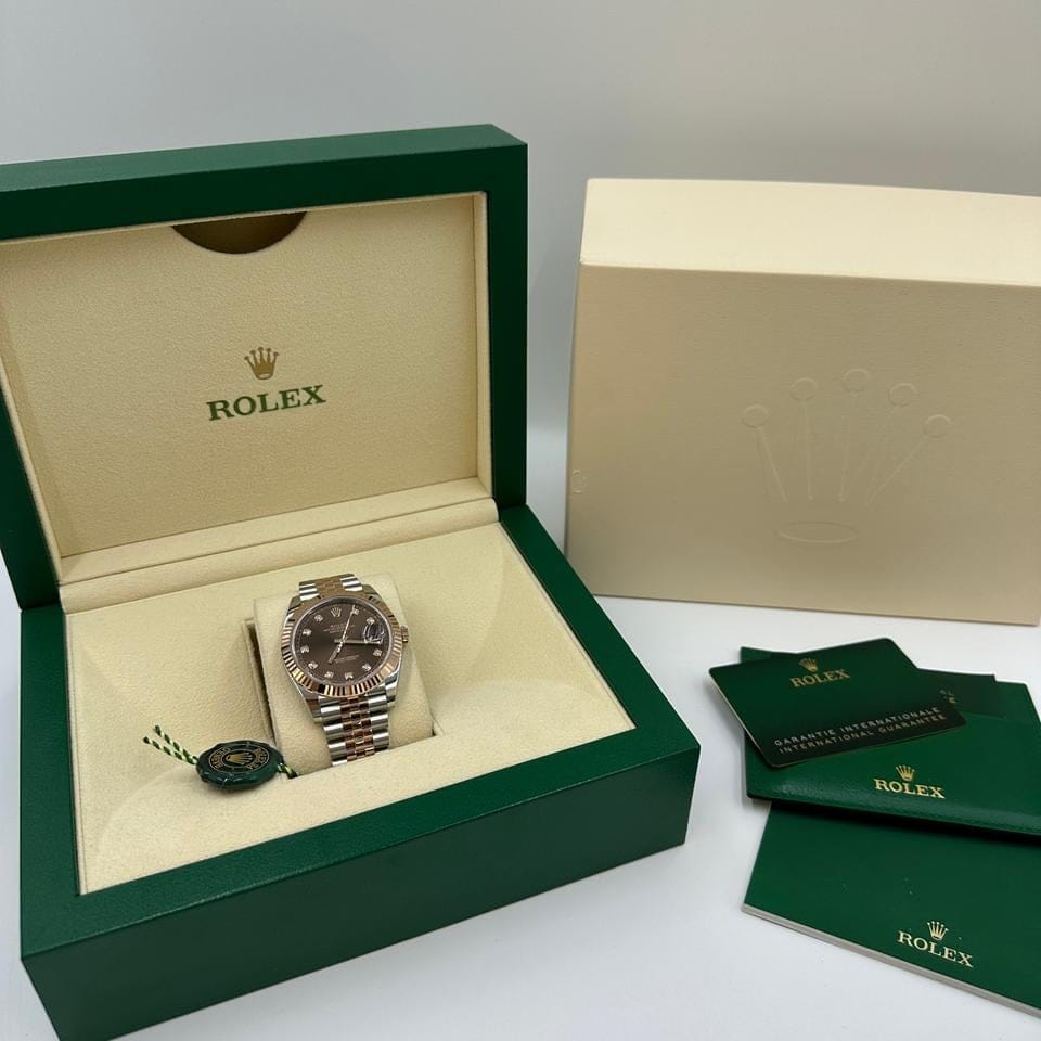 Rolex | Datejust | 126331G | Rose gold | 41 mm | Rose gold | Brown | Automatic