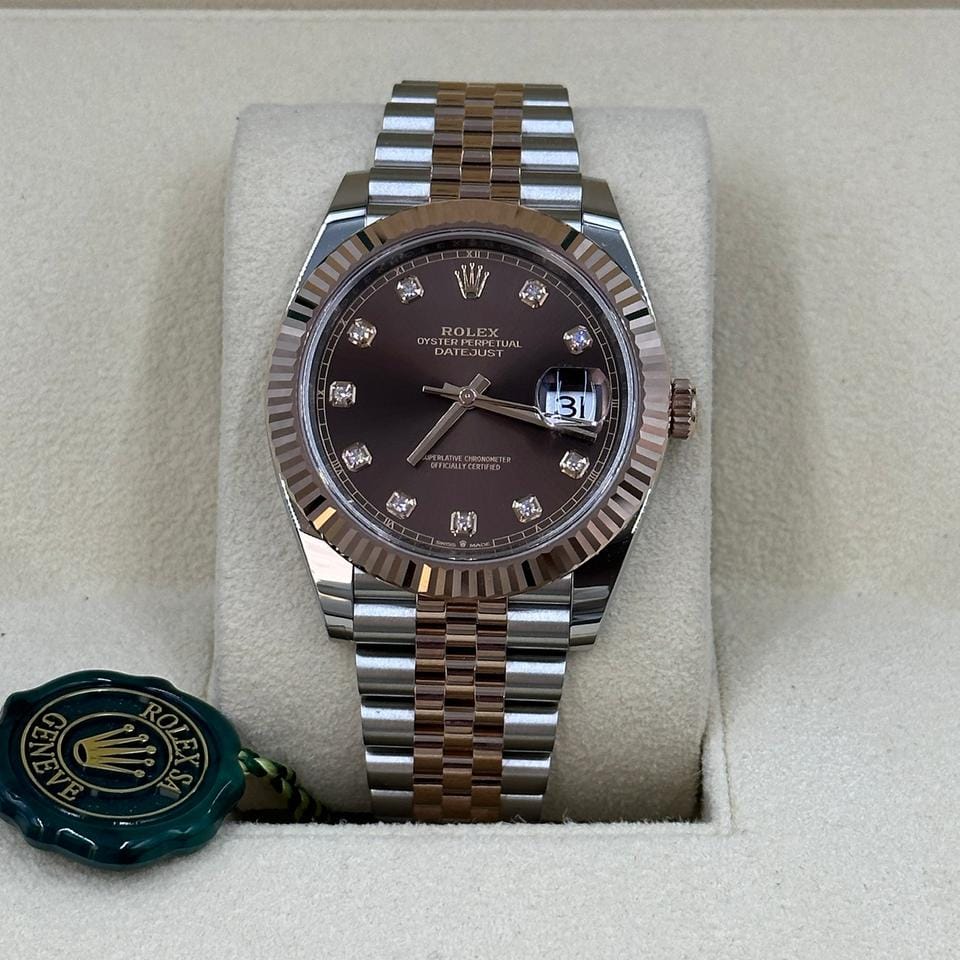 Rolex | Datejust | 126331G | Rose gold | 41 mm | Rose gold | Brown | Automatic