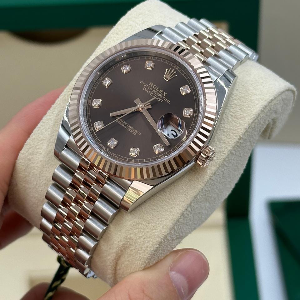 Rolex | Datejust | 126331G | Rose gold | 41 mm | Rose gold | Brown | Automatic