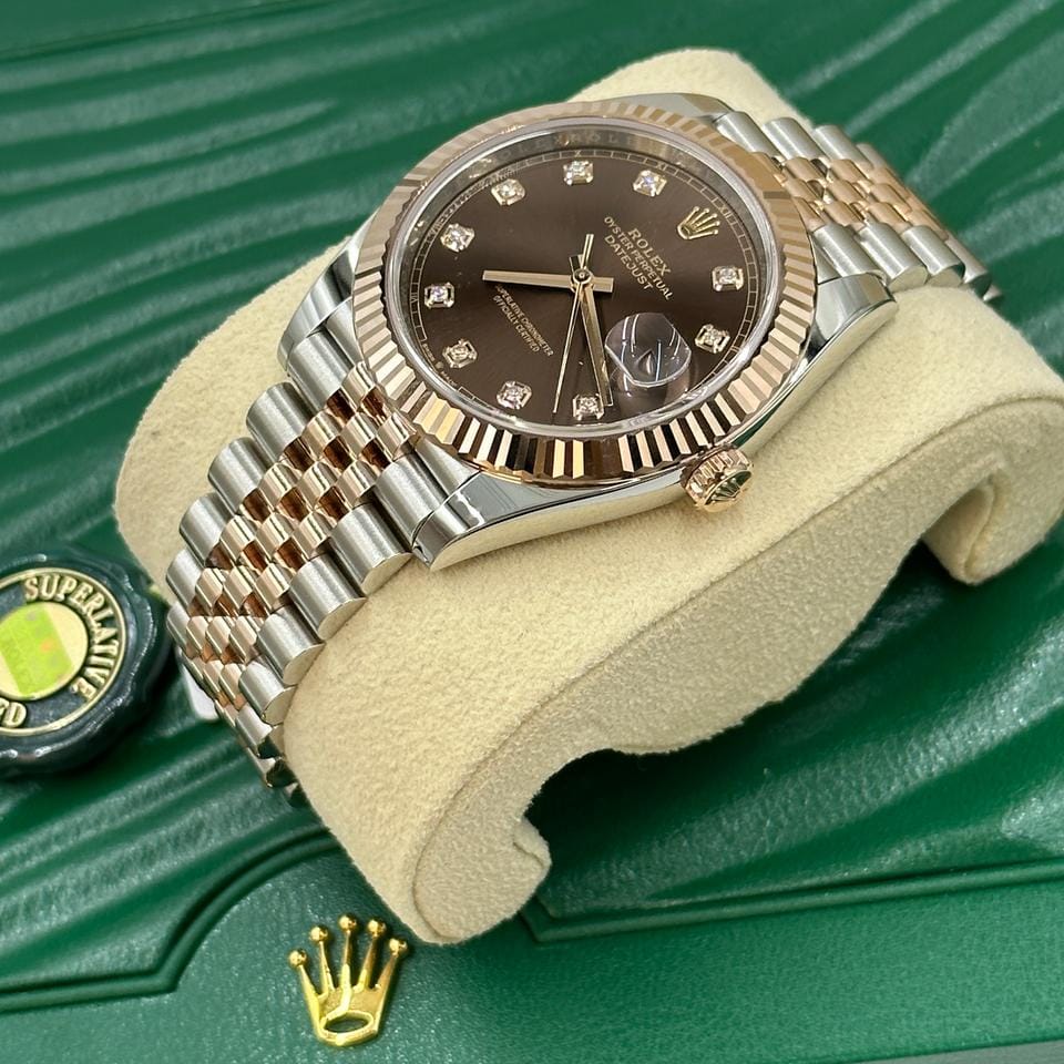 Rolex | Datejust | 126331G | Rose gold | 41 mm | Rose gold | Brown | Automatic
