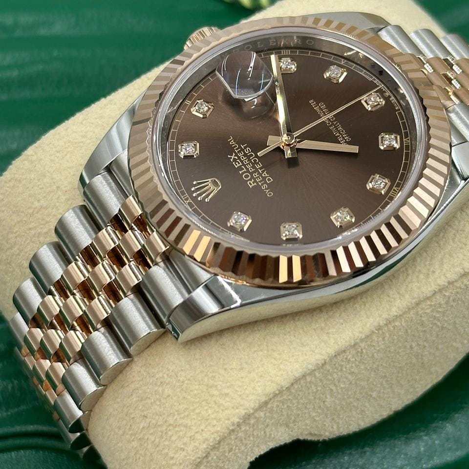 Rolex | Datejust | 126331G | Rose gold | 41 mm | Rose gold | Brown | Automatic