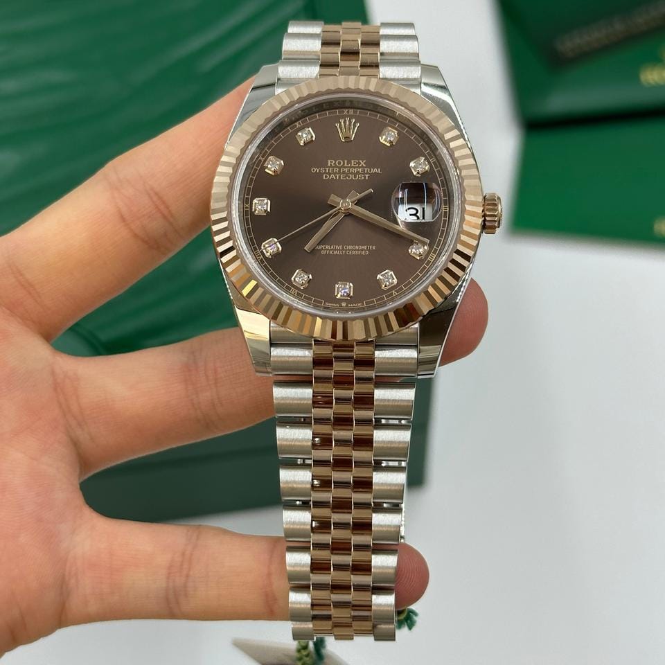 Rolex | Datejust | 126331G | Rose gold | 41 mm | Rose gold | Brown | Automatic