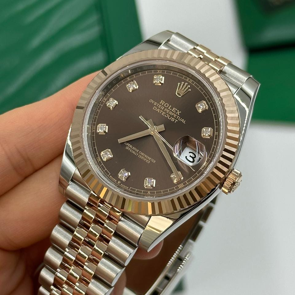 Rolex | Datejust | 126331G | Rose gold | 41 mm | Rose gold | Brown | Automatic