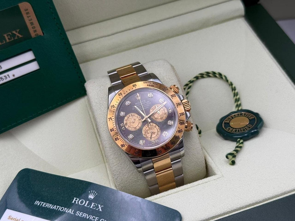 Rolex | Daytona | 116523 | Gold/Steel | 40 mm | Gold/Steel | Mother of pearl | Automatic