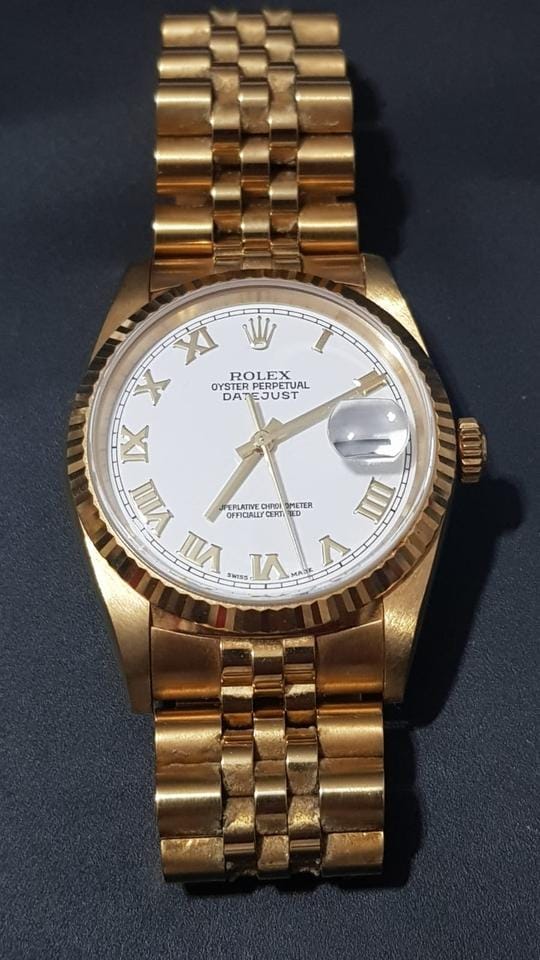 Rolex | Datejust | 16238 | Yellow gold | 36 mm | Yellow gold | White | Automatic