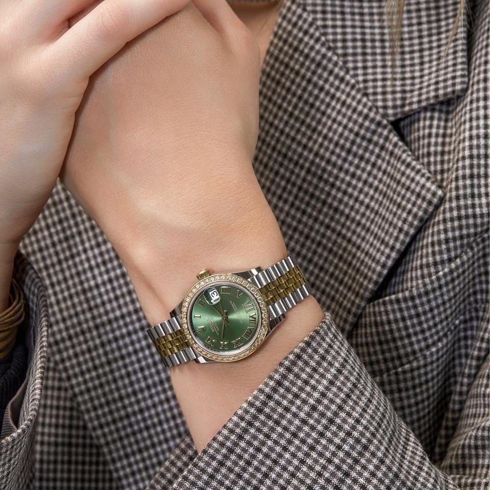 Rolex | Datejust | 278383RBR | Steel | 31 mm | Gold/Steel | Green | Automatic