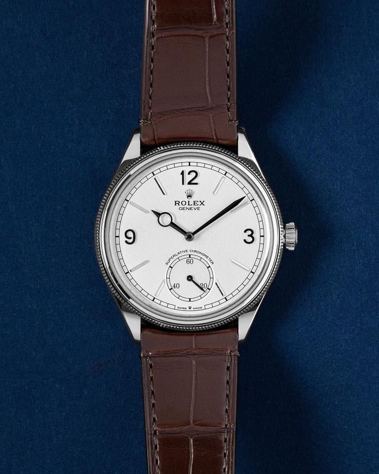 Rolex | 1908 | 52509 | White gold | 39 mm | Leather | White