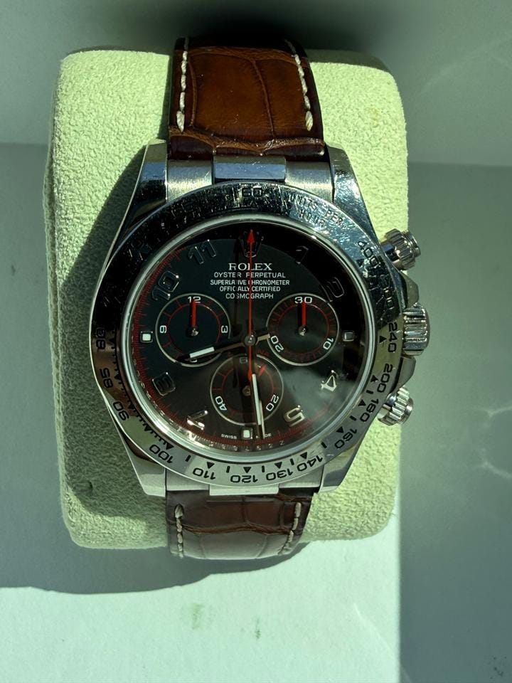 Rolex | Daytona | 116519 | White gold | 40 mm | Alligator skin | Black | Automatic