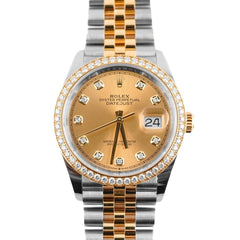 Rolex | Datejust | 126283RBR | Yellow gold | 36 mm | Steel | Champagne | Automatic