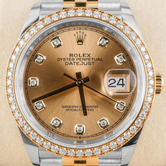 Rolex | Datejust | 126283RBR | Yellow gold | 36 mm | Steel | Champagne | Automatic