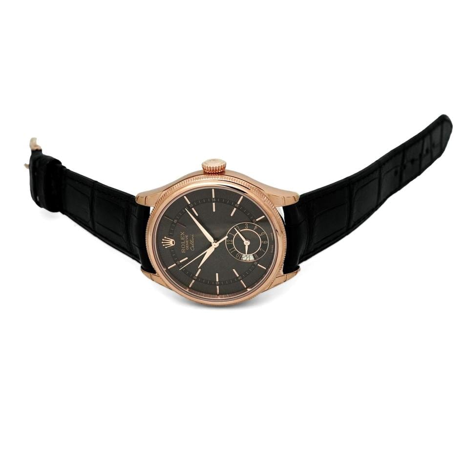 Rolex | Cellini | 50525 | Rose gold | 39 mm | Calf skin | Brown | Automatic