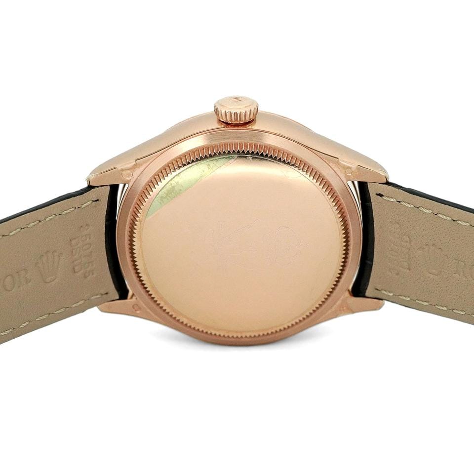 Rolex | Cellini | 50525 | Rose gold | 39 mm | Calf skin | Brown | Automatic