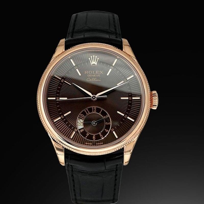 Rolex | Cellini | 50525 | Rose gold | 39 mm | Brown | Automatic