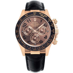 Rolex | Daytona | 116515ln | Rose gold | 40 mm | Crocodile skin | Brown | Automatic