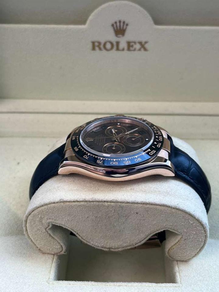 Rolex | Daytona | 116515ln | Rose gold | 40 mm | Crocodile skin | Brown | Automatic