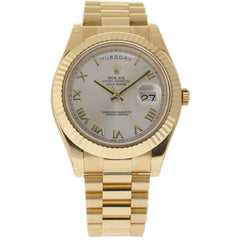 Rolex | Day-Date | 218238 | Yellow gold | 41 mm | Yellow gold | Silver | Automatic