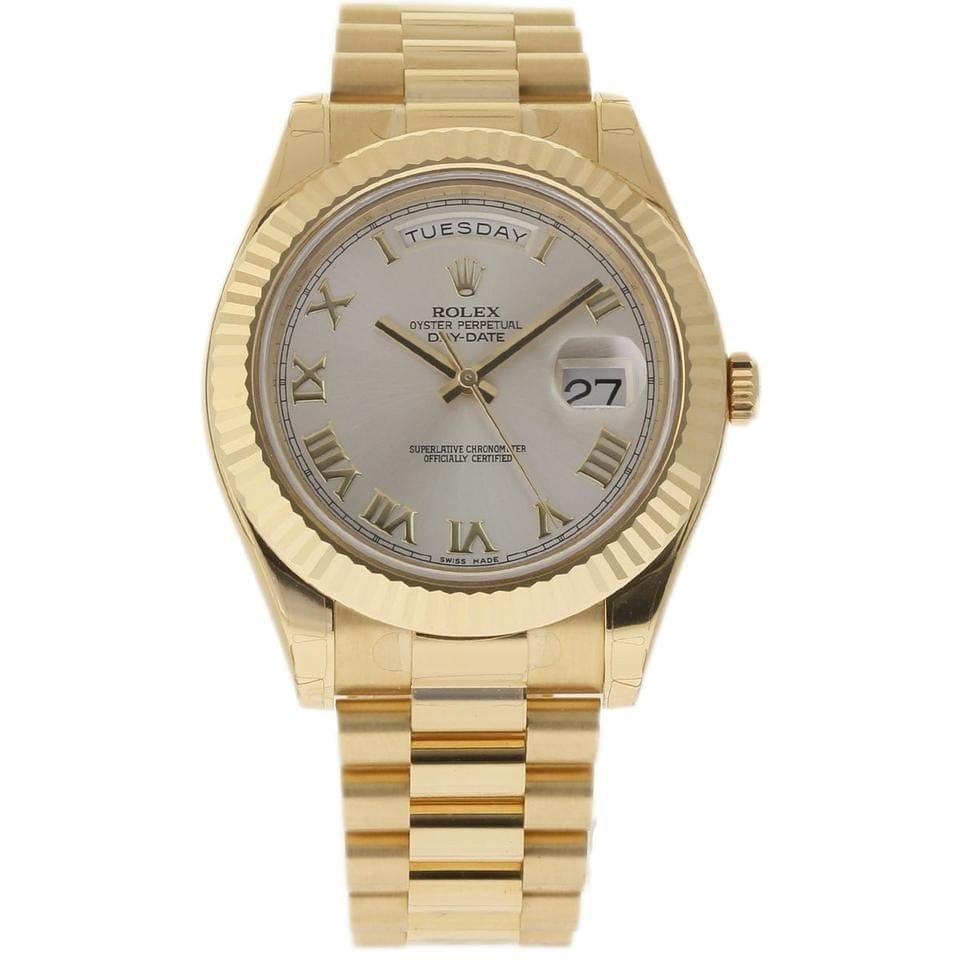 Rolex | Day-Date | 218238 | Yellow gold | 41 mm | Yellow gold | Silver | Automatic