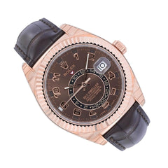 Rolex | Sky-Dweller | 326135 | Rose gold | 42 mm | Leather | Brown | Automatic