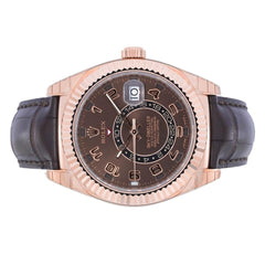 Rolex | Sky-Dweller | 326135 | Rose gold | 42 mm | Leather | Brown | Automatic