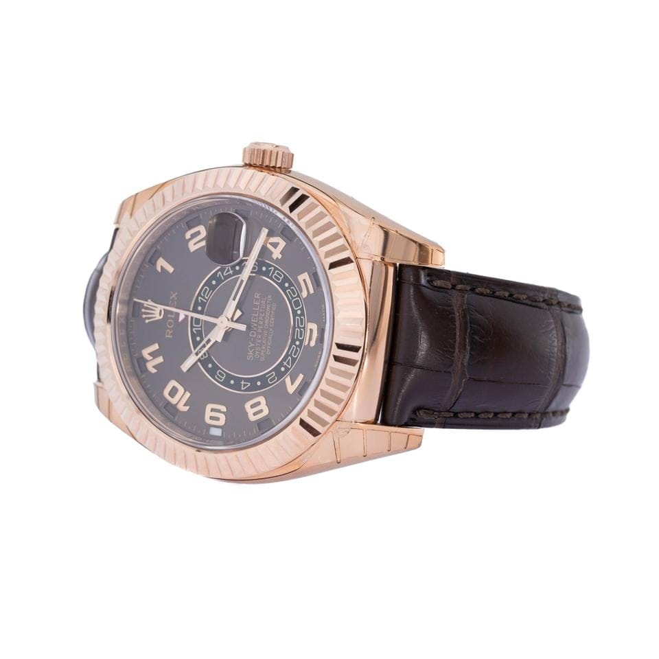 Rolex | Sky-Dweller | 326135 | Rose gold | 42 mm | Leather | Brown | Automatic