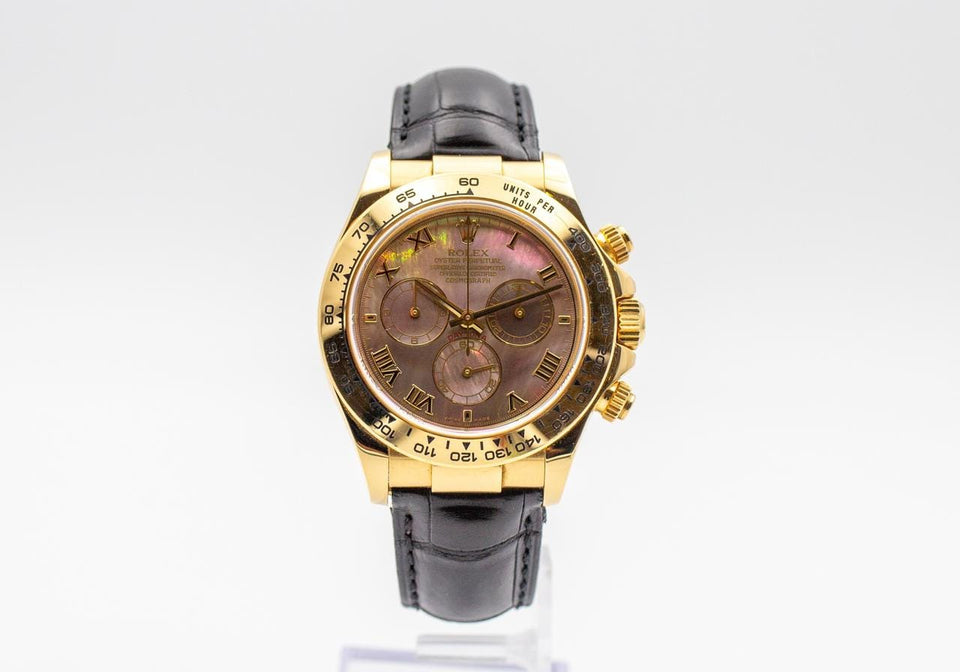 Rolex | Daytona | 116518 | Yellow gold | 40 mm | Leather | Mother of pearl | Automatic