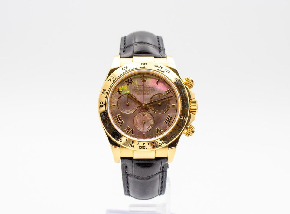 Rolex | Daytona | 116518 | Yellow gold | 40 mm | Leather | Mother of pearl | Automatic