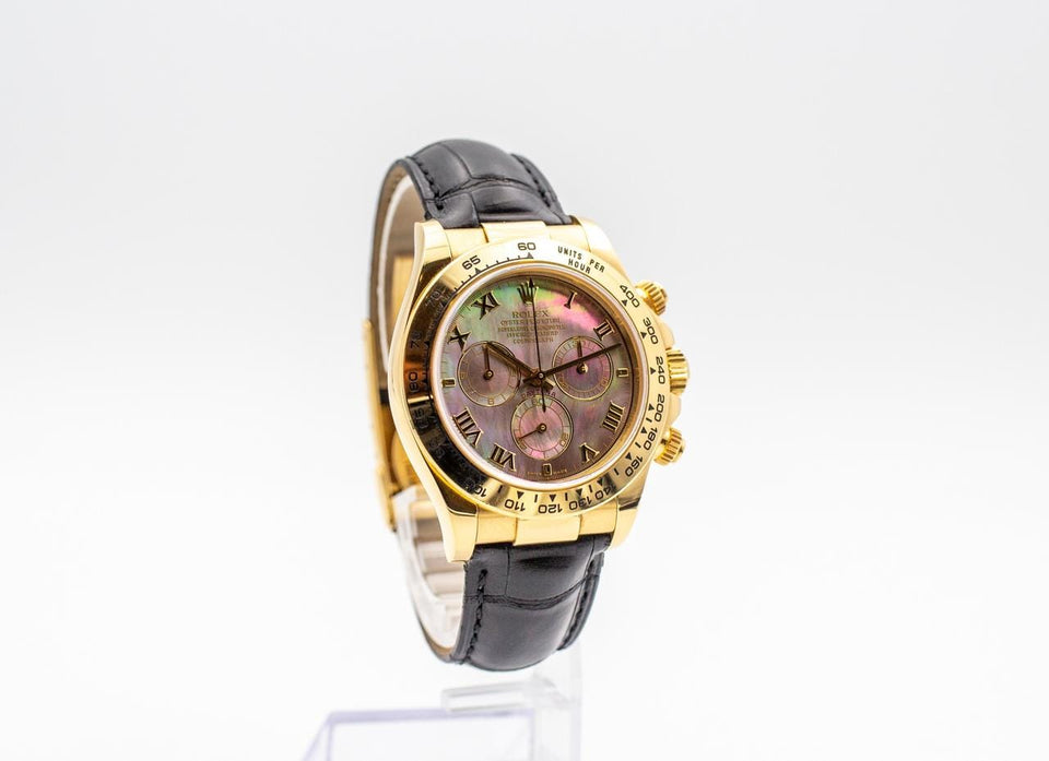 Rolex | Daytona | 116518 | Yellow gold | 40 mm | Leather | Mother of pearl | Automatic