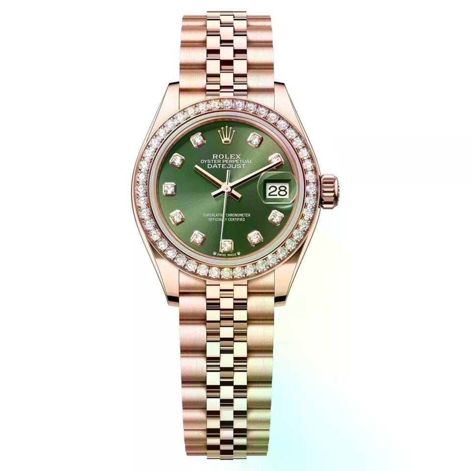 Rolex | Datejust | 279135RBR-0015 | 28 mm | Rose gold | Green | Automatic