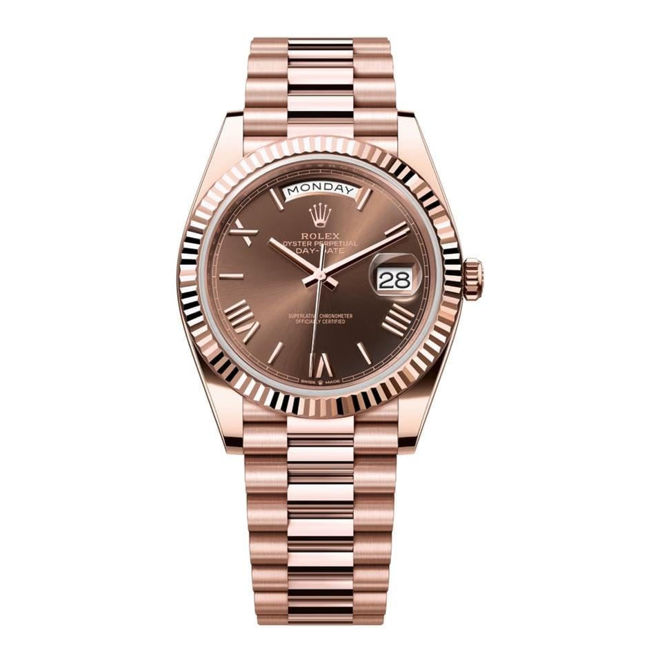 Rolex | Day-Date | 228235-0002 | 40 mm | Rose gold | Brown | Automatic