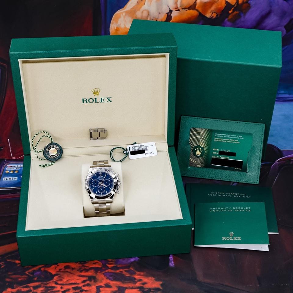 Rolex | Daytona | 126509 | White gold | 40 mm | White gold | Blue | Automatic