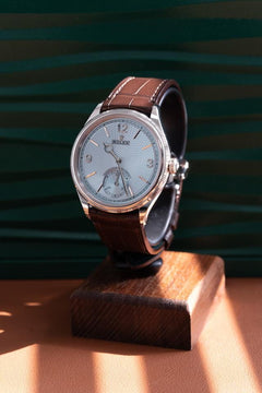 Rolex | 1908 | 52506 | Platinum | 39 mm | Leather | Blue | Automatic