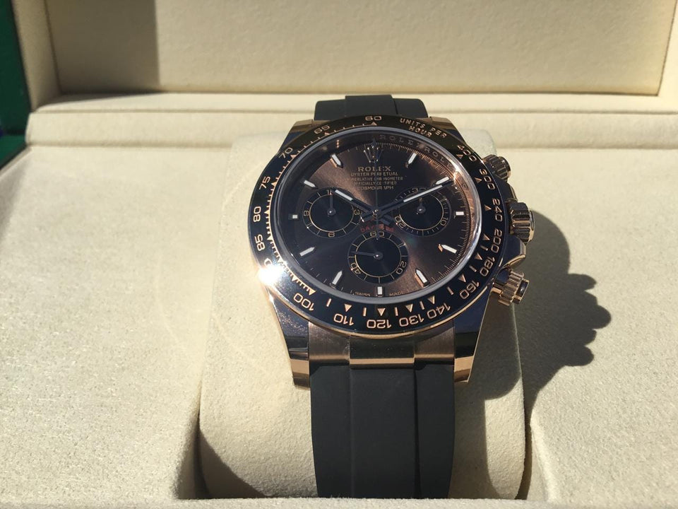 Rolex | Daytona | 126515LN | Rose gold | 40 mm | Rubber | Brown | Automatic
