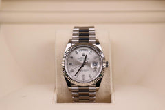 Rolex | Day-Date | 228239 | White gold | 40 mm | White gold | Silver | Automatic