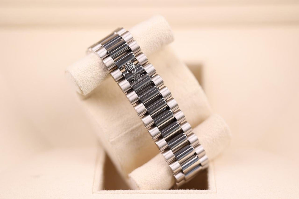 Rolex | Day-Date | 228239 | White gold | 40 mm | White gold | Silver | Automatic