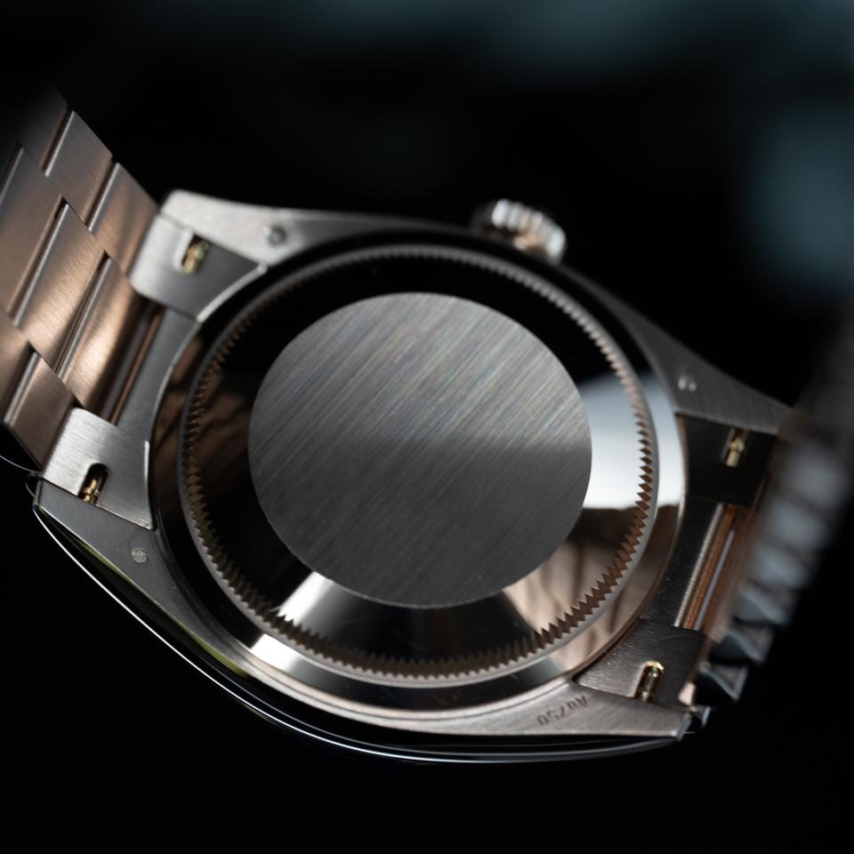 Rolex | Day-Date | 128235 | Rose gold | 36 x 43 mm | Rose gold | Blue | Automatic