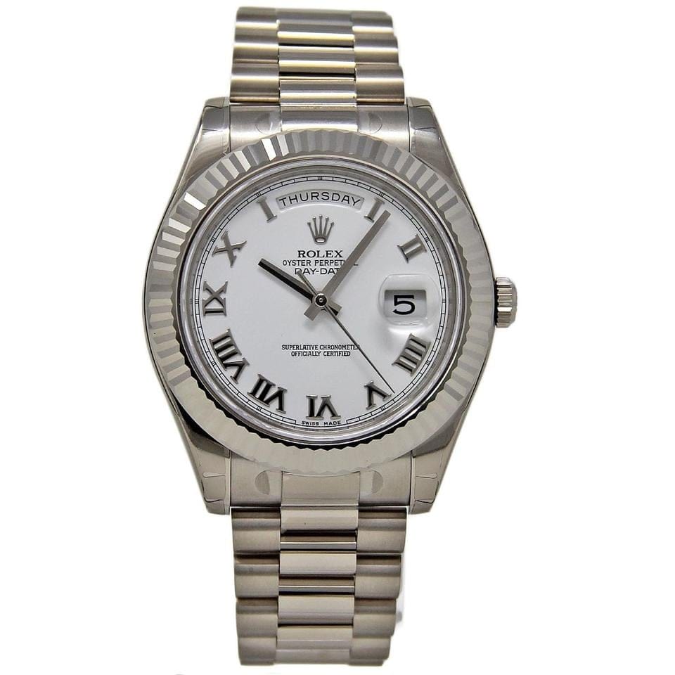 Rolex | Day-Date | 218239 | White gold | 41 mm | White gold | White | Automatic