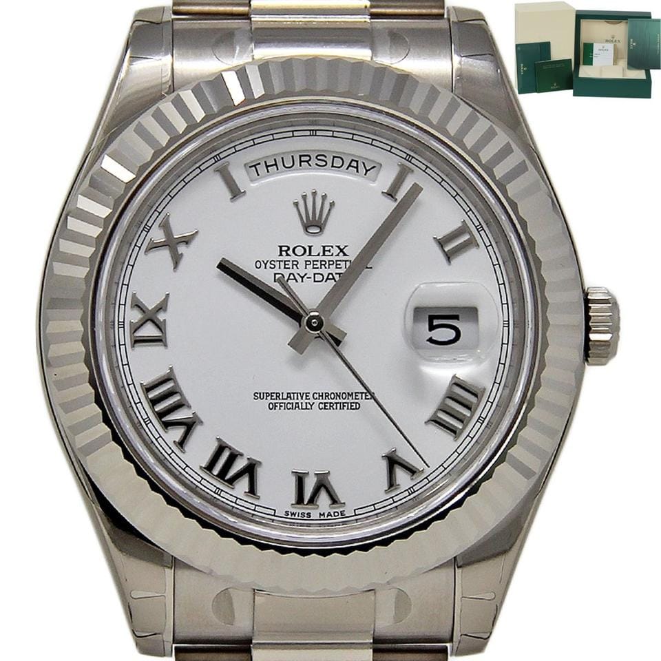 Rolex | Day-Date | 218239 | White gold | 41 mm | White gold | White | Automatic