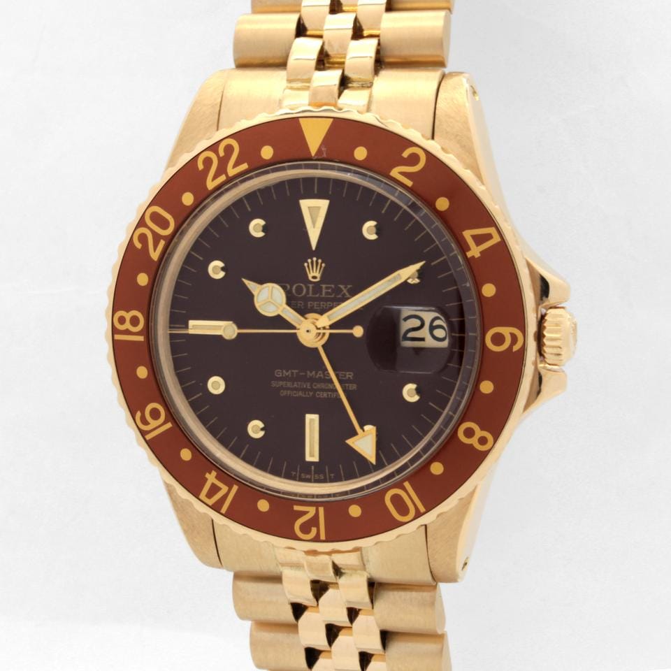 Rolex | GMT-Master | 1675 | Yellow gold | 40 mm | Steel | Brown | Automatic