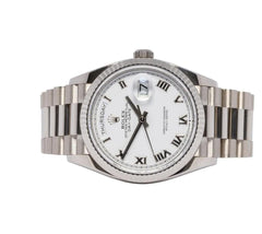 Rolex | Day-Date | 128239 | White gold | 36 x 43 mm | White gold | White | Automatic