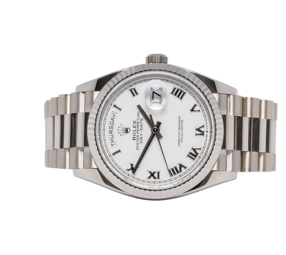Rolex | Day-Date | 128239 | White gold | 36 x 43 mm | White gold | White | Automatic