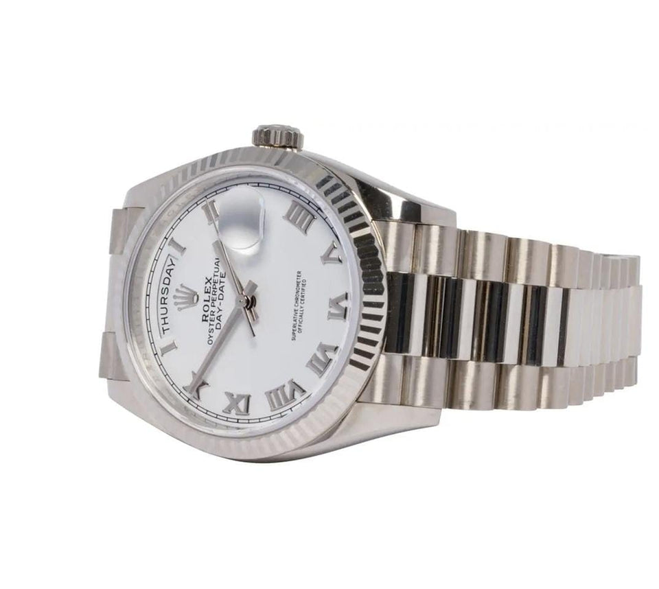 Rolex | Day-Date | 128239 | White gold | 36 x 43 mm | White gold | White | Automatic