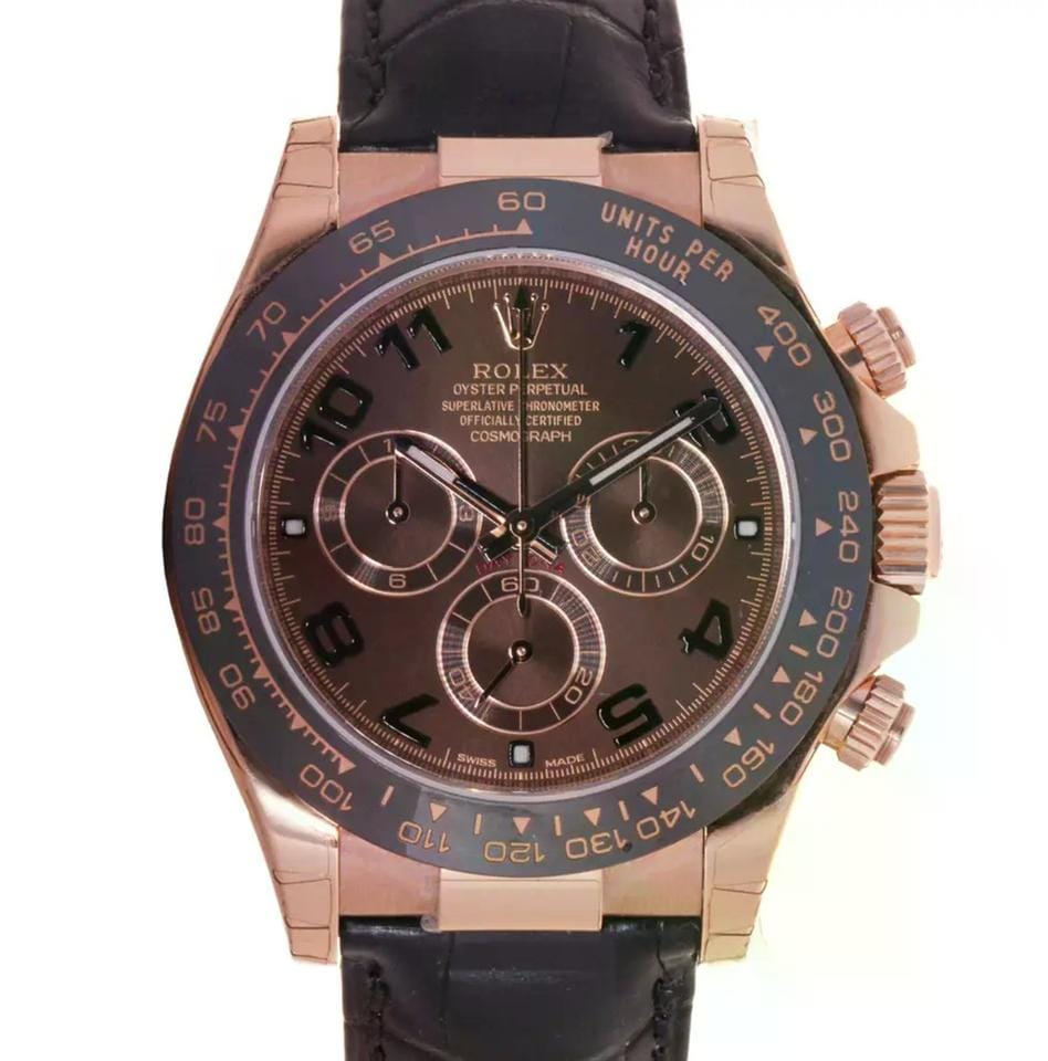 Rolex | Daytona | 116515LN | Rose gold | 40 mm | Crocodile skin | Automatic