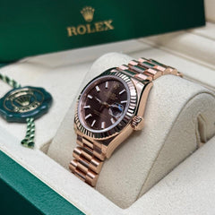 Rolex | Datejust | 279175 | Rose gold | 28 mm | Rose gold | Brown | Automatic