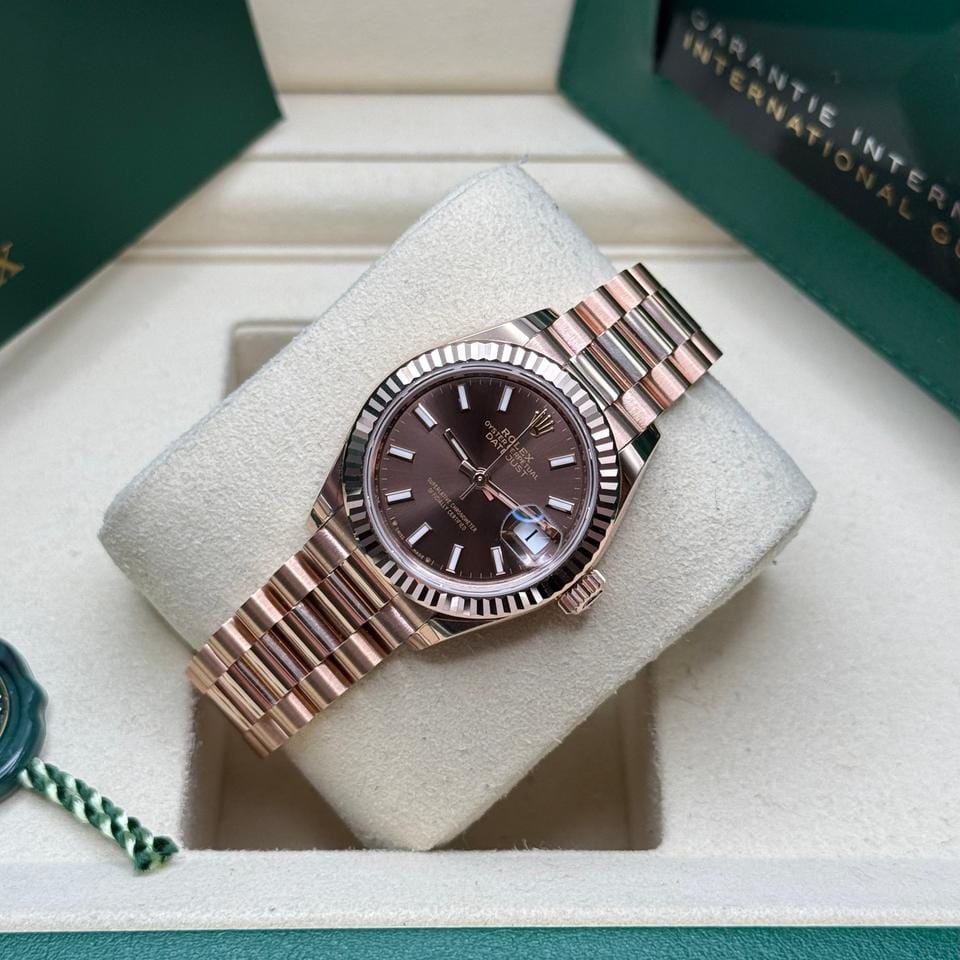 Rolex | Datejust | 279175 | Rose gold | 28 mm | Rose gold | Brown | Automatic