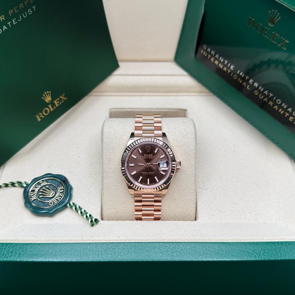 Rolex | Datejust | 279175 | Rose gold | 28 mm | Rose gold | Brown | Automatic