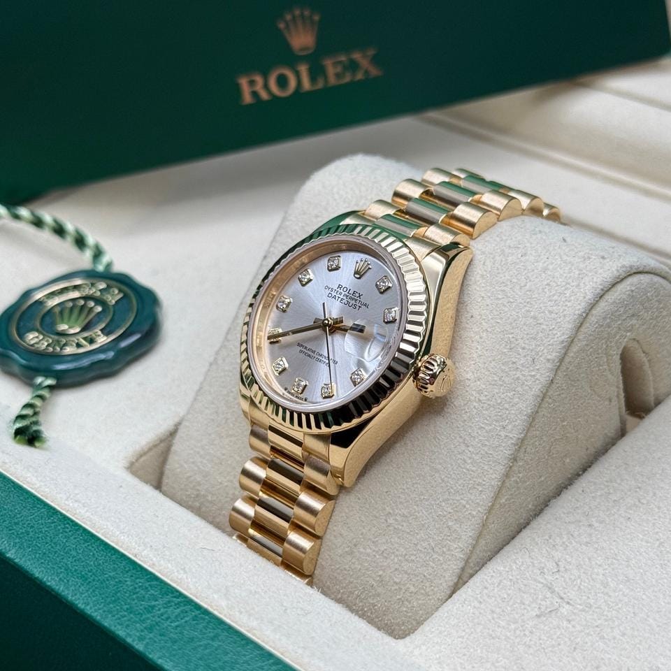 Rolex | Datejust | 279178 | Yellow gold | 28 mm | Yellow gold | Silver | Automatic