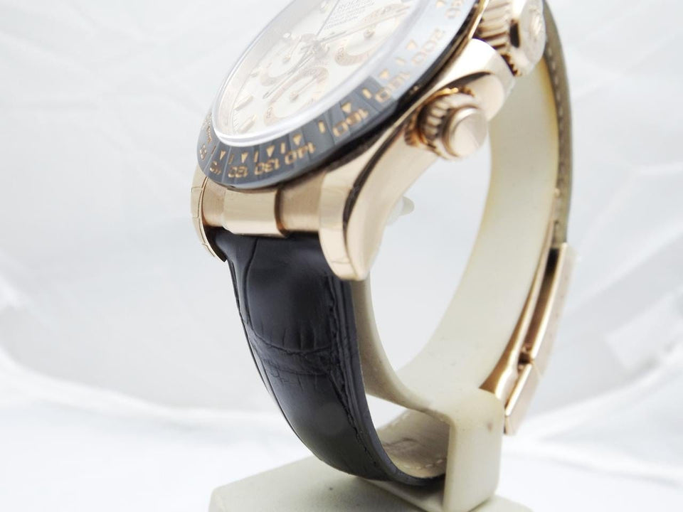 Rolex | Daytona | 116515ln | Rose gold | 40 mm | Leather | White | Automatic